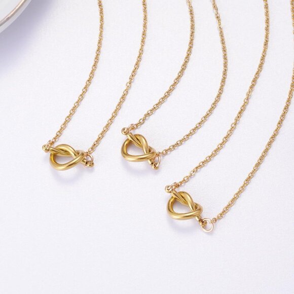 Matching BFF Friendship Knot Infinity Necklaces for Best Friends Women - Picture 5 of 6